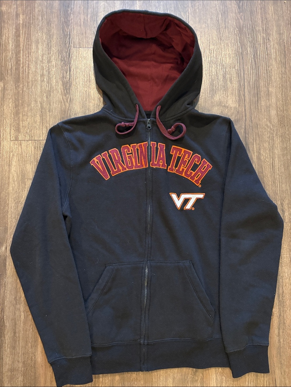 Virginia Tech mens extra small full zip hoodie